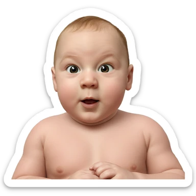 boy gazing at bird sticker