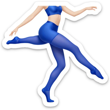 Royal blue dance tights sticker