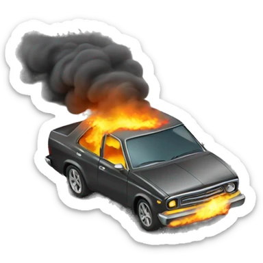 Car burnout sticker