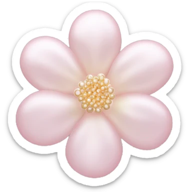 Pearl light pink flower sticker