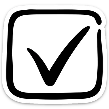 checkbox with check mark sticker