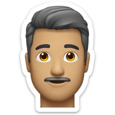 HOMBRE QUE SU CARA REFLEJE DUDAS sticker