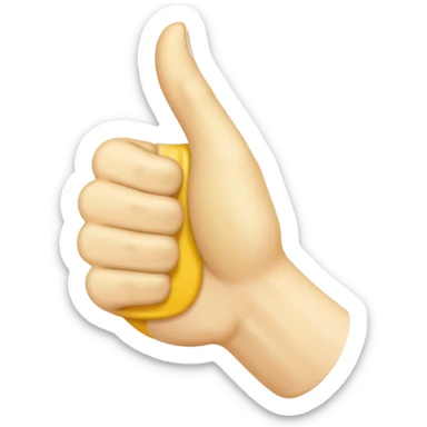 thumbs up emoij extra long thumb sticker