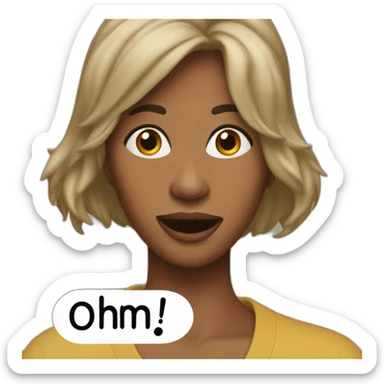 janice from friends saying "OH MY GOD" sticker