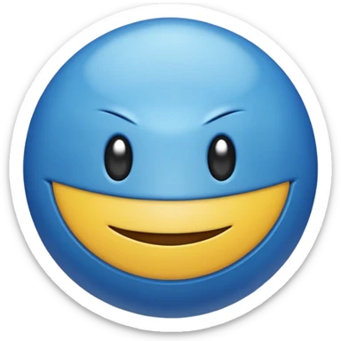 A blue Pokéball with highlights, emoji style, variation 1 sticker