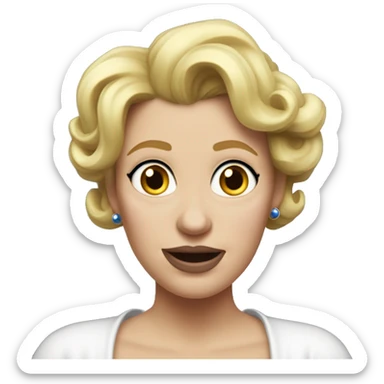 Ursula von der Leyenl very photorealistic shrugs sticker
