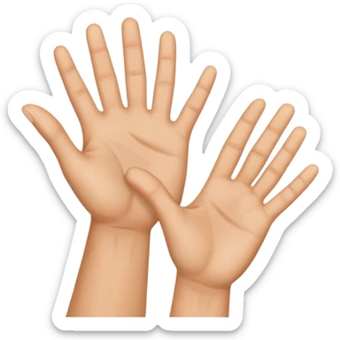 6 7 an hands moving sticker