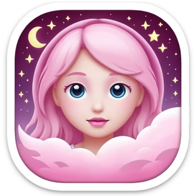 pink moonlight  sticker