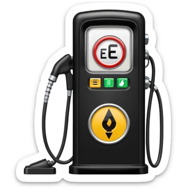 quick gas pump vs. slow EV plug. sticker