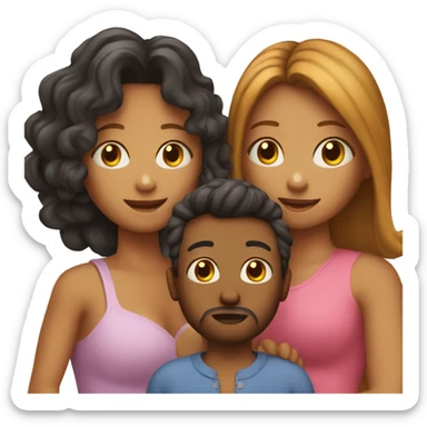 mum dad 2 boys and a girl sticker