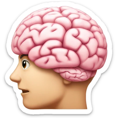 A light pink brain a book sticker