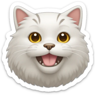 Un gato con cuerpo de perro sticker