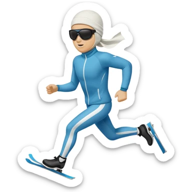 Ski mask and running shades sticker