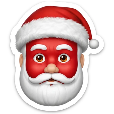Santa having a facial sticker