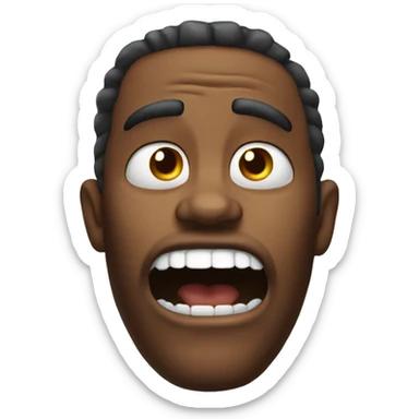 Jaw dropped emoji sticker