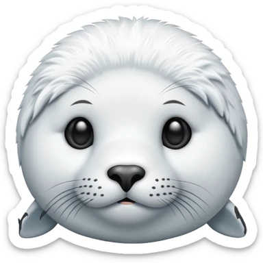 white artic seal  sticker