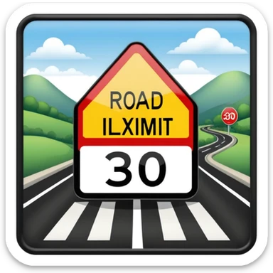 tempo 30 strasse und verkehrsschild sticker