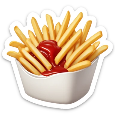 Ketchup on fries sticker