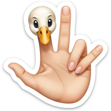 Emoji of a fucking finger with swanneck deformity sticker