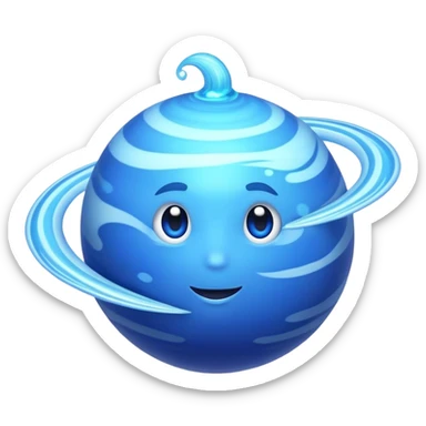 neptune planet vivid sticker