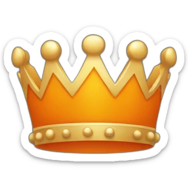 crown in orange circle sticker