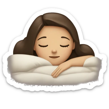 Brunette girl sleeping sticker