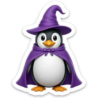 Penguin Wizard sticker