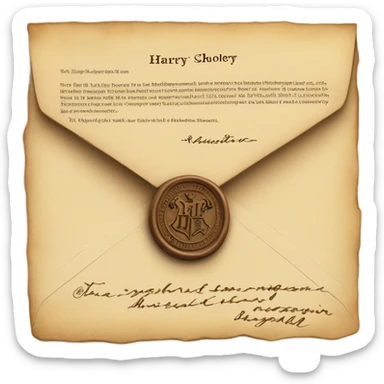 Harry potter letter sticker