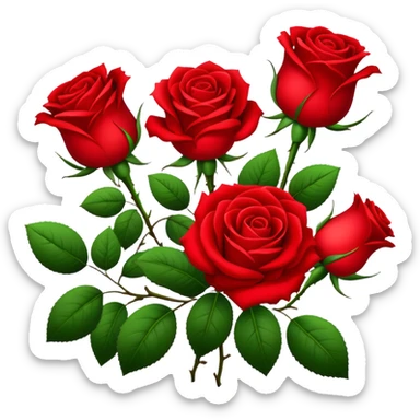 Red roses sticker