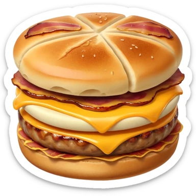 Muffin anglais saucisse, bacon et fromage sticker