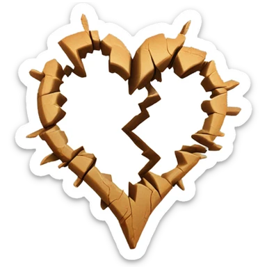 Broken heart sticker