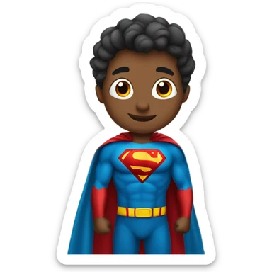 super-man go to school  sticker