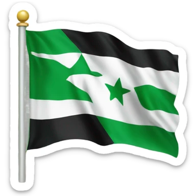 Syria green flag sticker