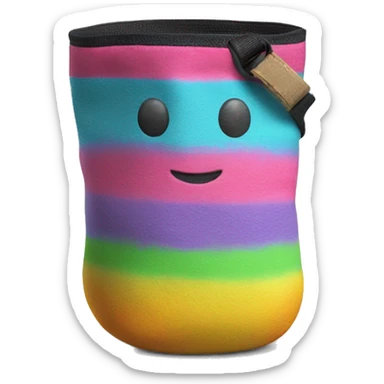 a colorful chalk bag sticker