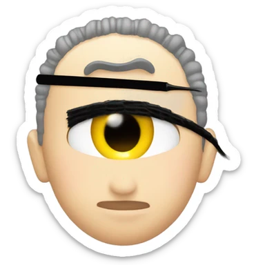 Batting eyelashes sticker