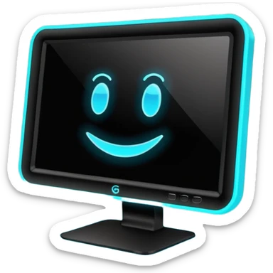 gaming neon monitor sticker