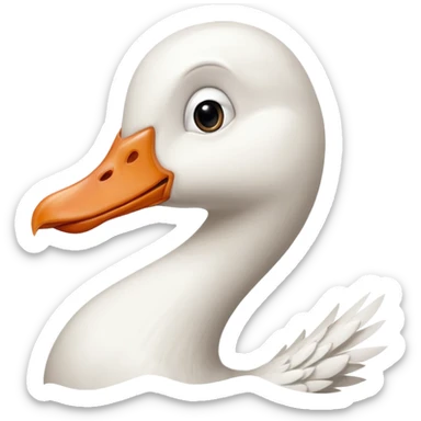 Goofy ahh retarded white Goose  sticker
