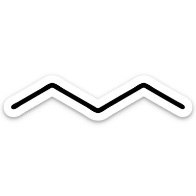 simple line drawing of a linear alkane, structural formula style sticker