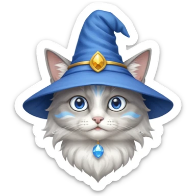 A wizard cat sticker