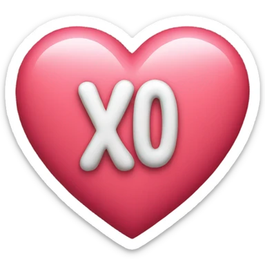 xoxo heart sticker