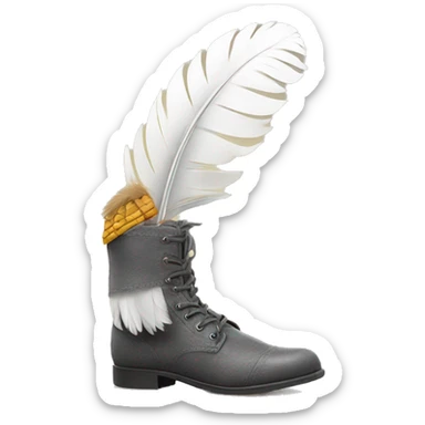 a feather tickling a foot sticker