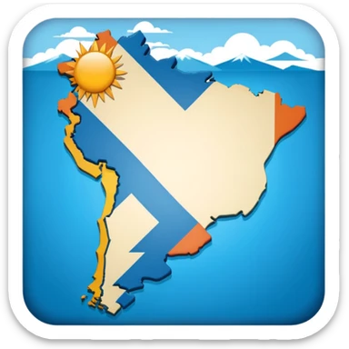 argentine map sticker
