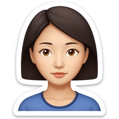asian mother face sticker