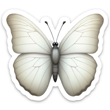 White butterfly sticker