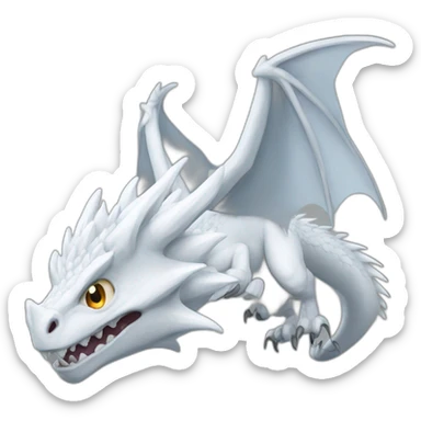 White wyvern  sticker