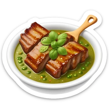 Mexican salsa verde with ribs sticker