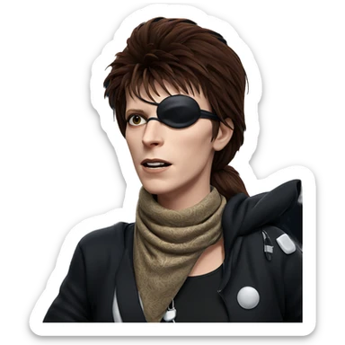 girl with scarf and eyepatch sticker
