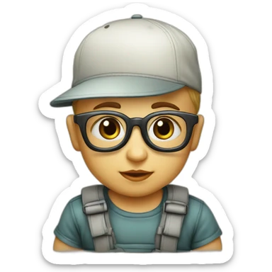 baby-londonien-casquette-lunette sticker