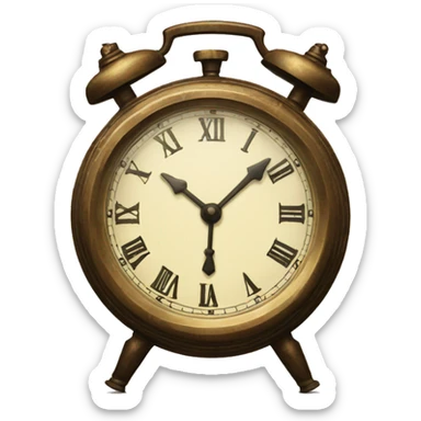 vintage clock sticker