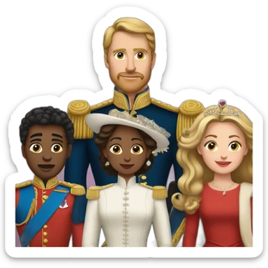 Royal family as roadman sticker